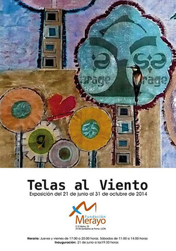 cartel telas al viento